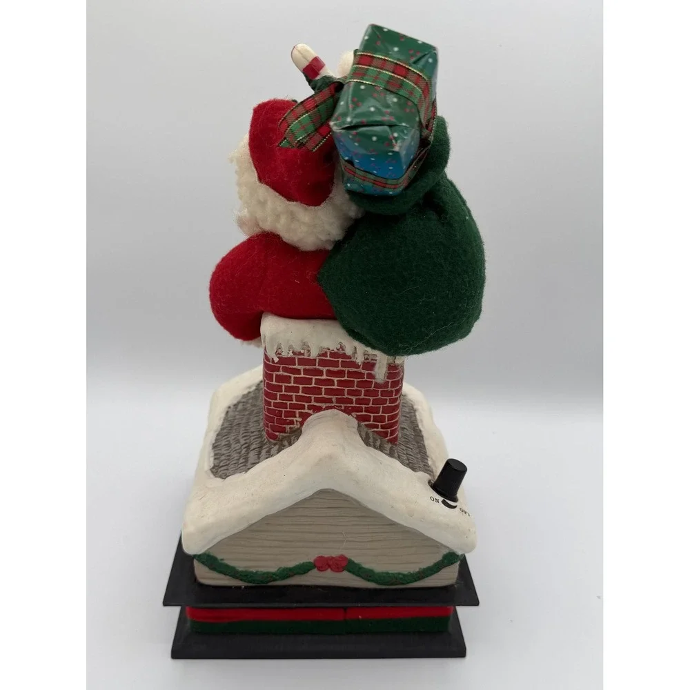 Vintage‎ Working Animated Holiday Creation Santa Claus House Christmas Decor